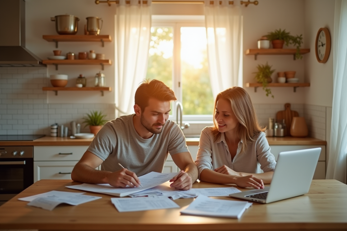 Cuisine familiale accueillante avec plans et appareils abordables