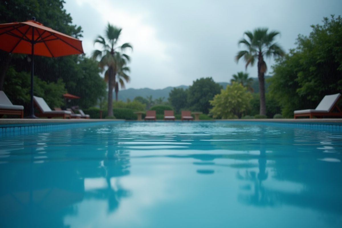 piscine pluie