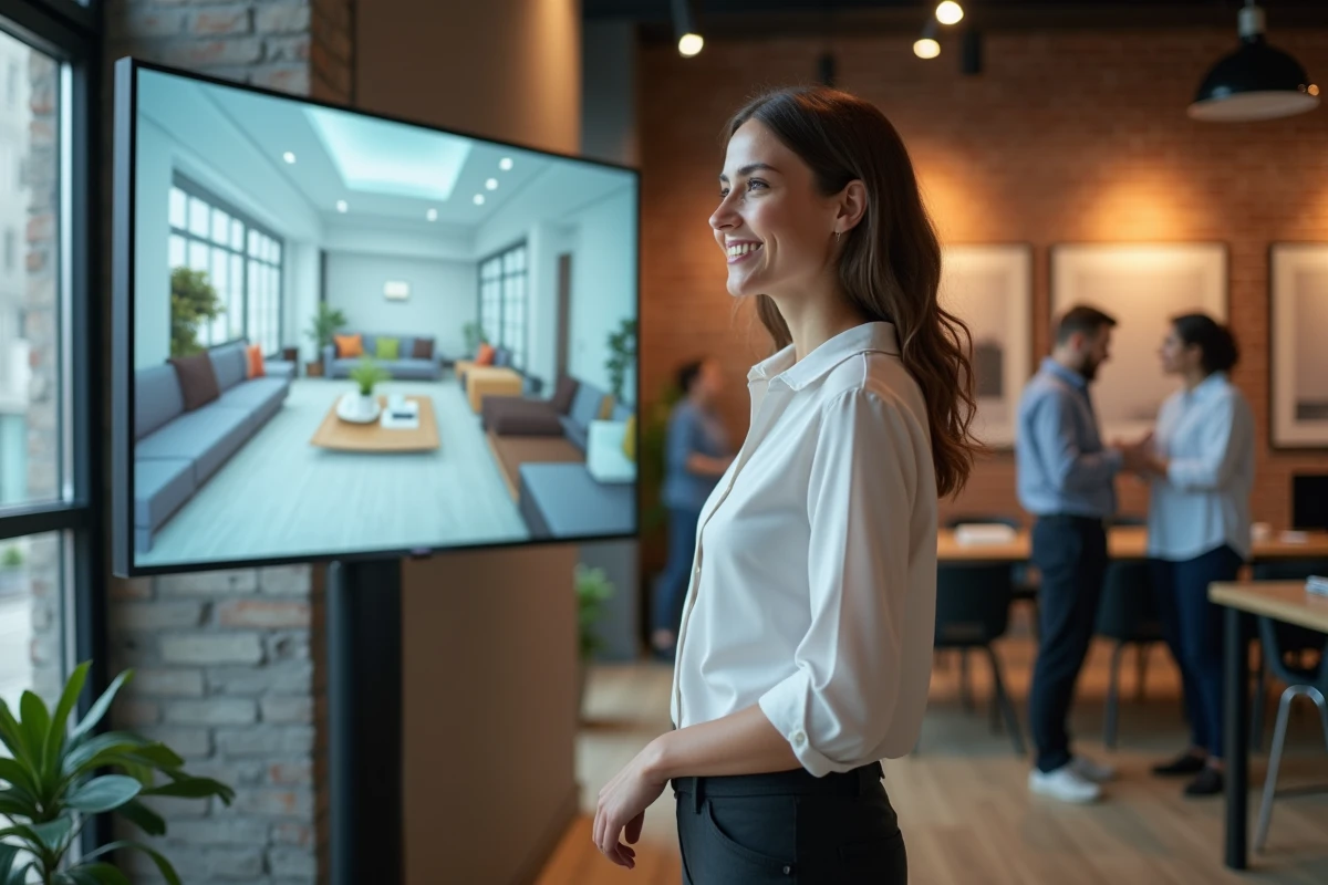 Jeune manageuse dans un espace de travail moderne et ouvert
